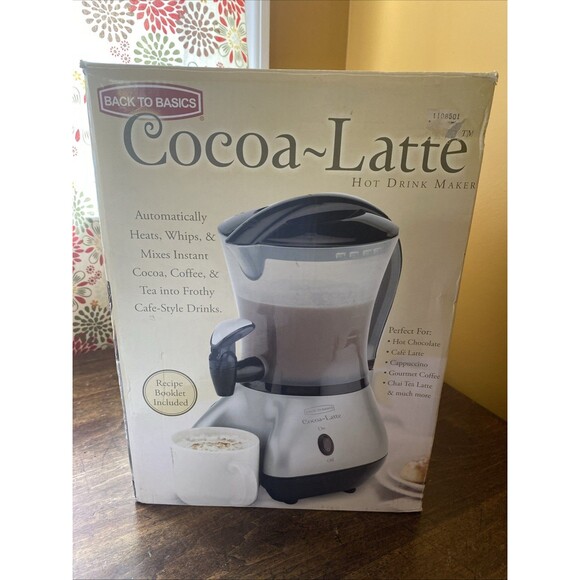 NEW Back To Basics Cocoa-Latte Hot Drink Maker - Black & Silver - Picture 1 of 3
